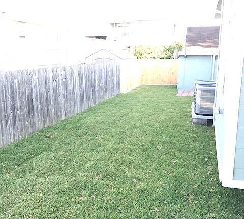Deep side yard.