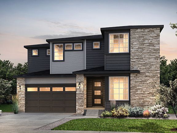 Elevation B adds a contemporary twist with wood and stone accents that complement the architecture o
