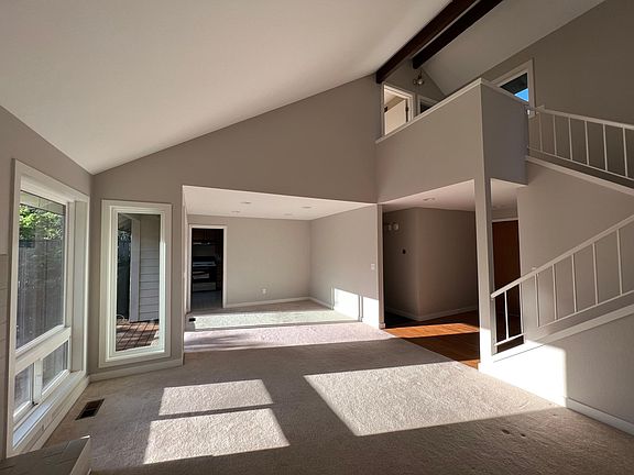 dining room with sliding door to private backyard
