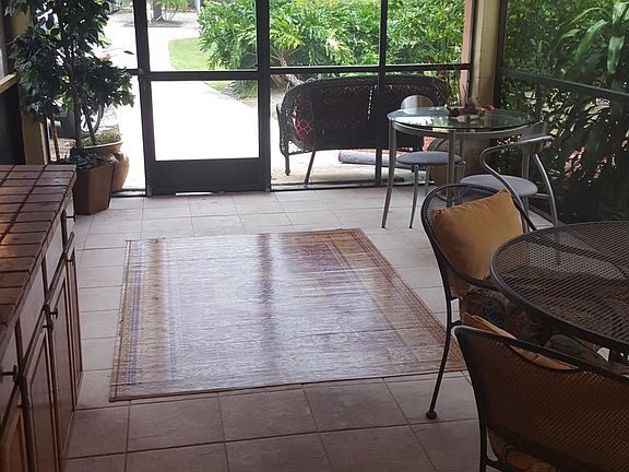 Screen porch view from entrance door