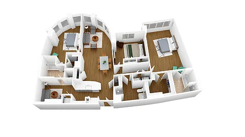 Floor plan C3H + Den