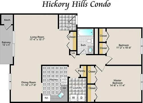 Floor plan Two Bedroom