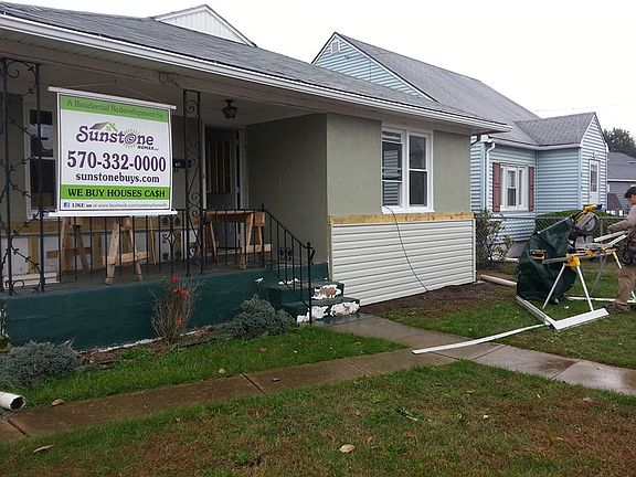 Outside being renovated 