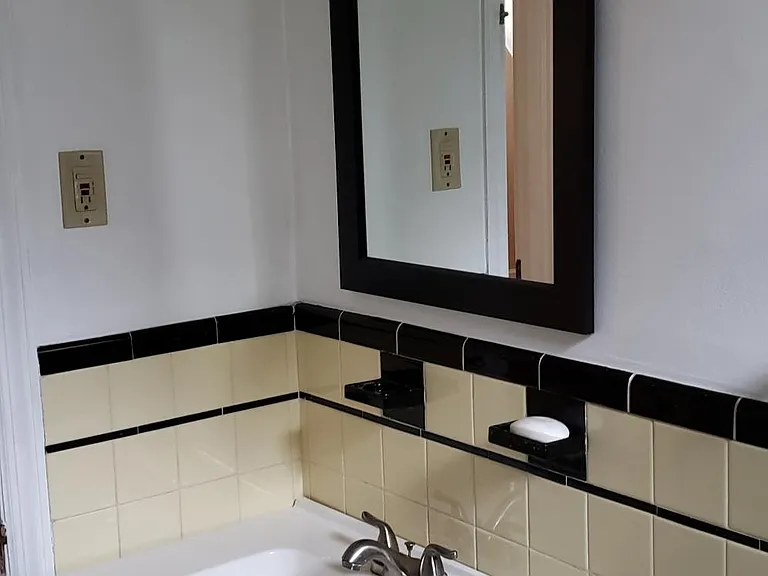 Large sink in bathroom