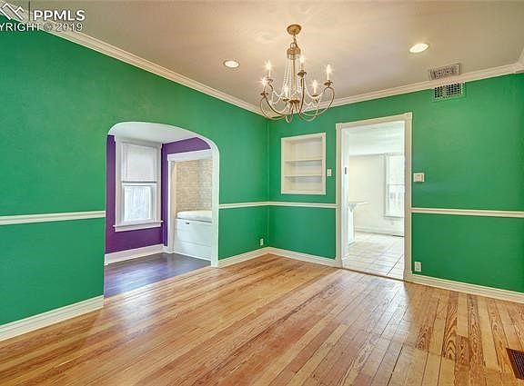 Formal dining room off of the foyer