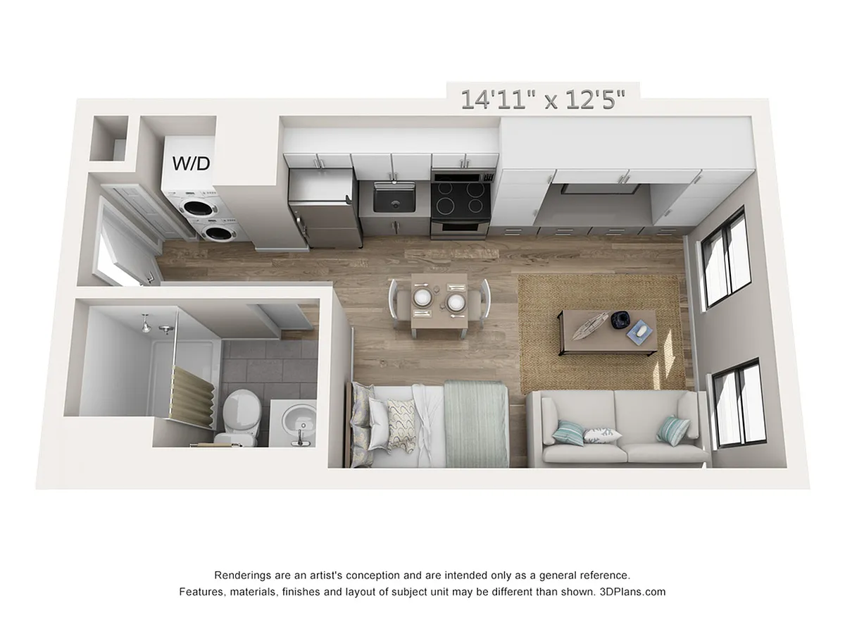 Floor plan Studio 1 B | 321