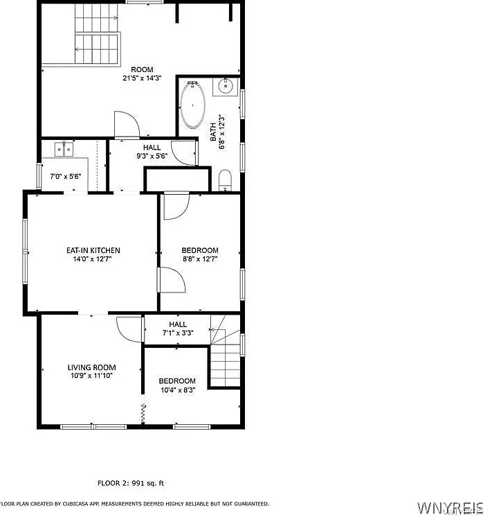 2 bed, 1.0 bath, 991 sqft, $1,000 — Photo 2