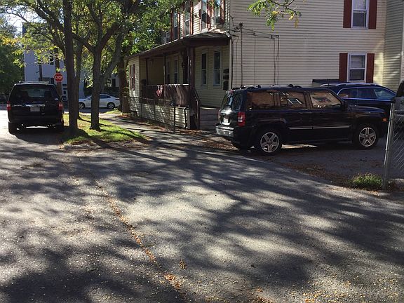 Street view with RWU shuttle stop and parade route
