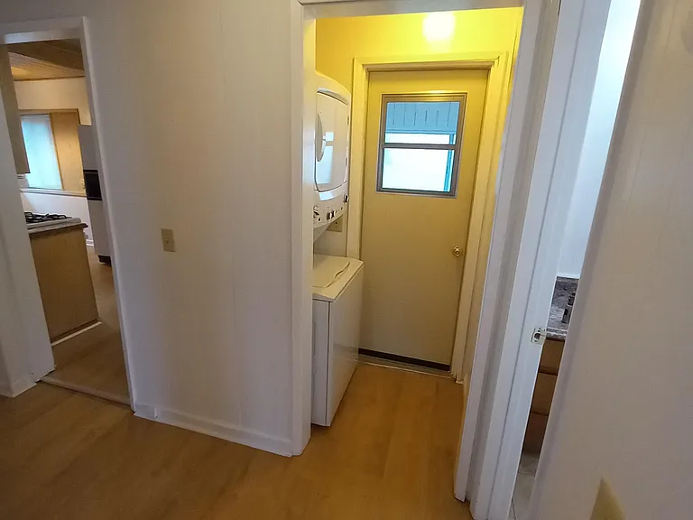 In-unit washer and dryer included for convenience.