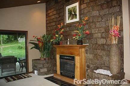 Sunken In Living Room Fireplace