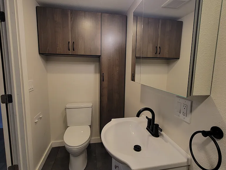 Custom built ins, in master bath for maximum storage