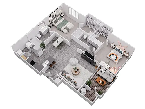 Floor plan B3 - 1093 SQUARE FEET