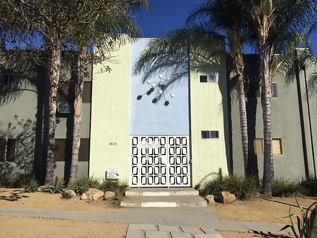 gated building, front entry
