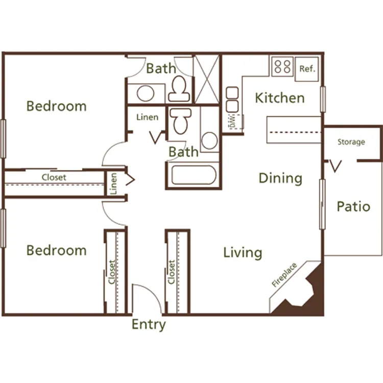 Floor plan Two Bedroom A
