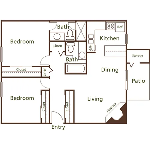 Floor plan Two Bedroom A