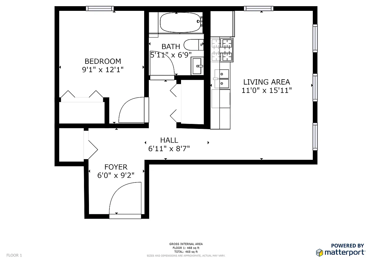 Floor plan One Bedroom