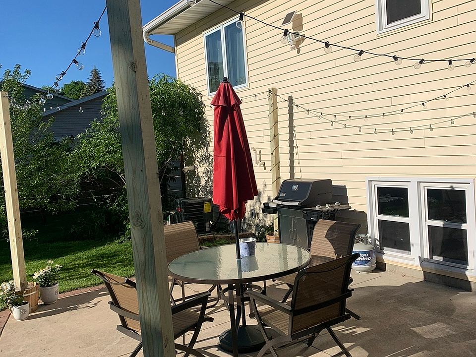 Back patio. Furniture not included. Grill can be left if desired.