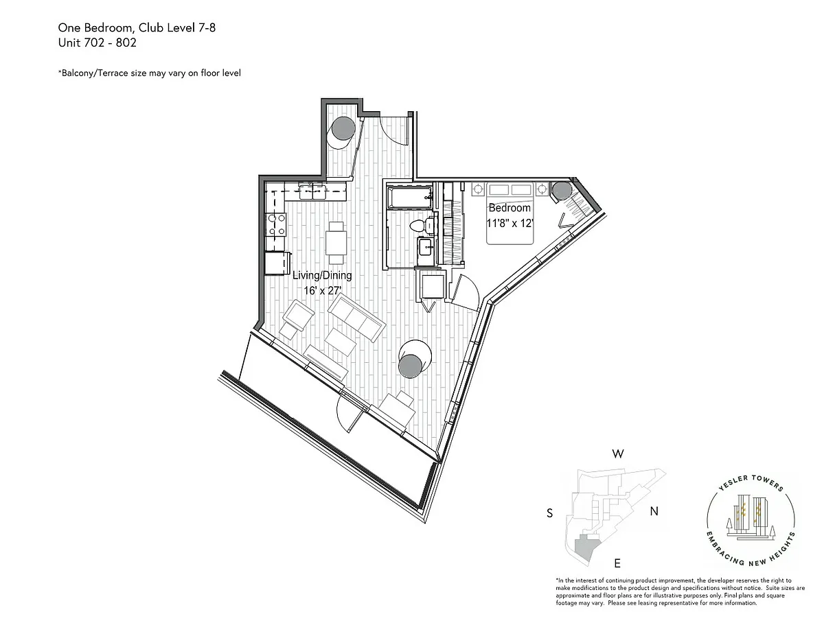 Floor plan 1 Bedroom 1 Bathroom