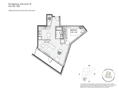 Floor plan 1 Bedroom 1 Bathroom