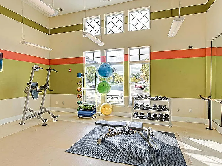 Build strength and feel your best in the weight room, complete with lifting equipment and more _ all right here at The Ivy.
