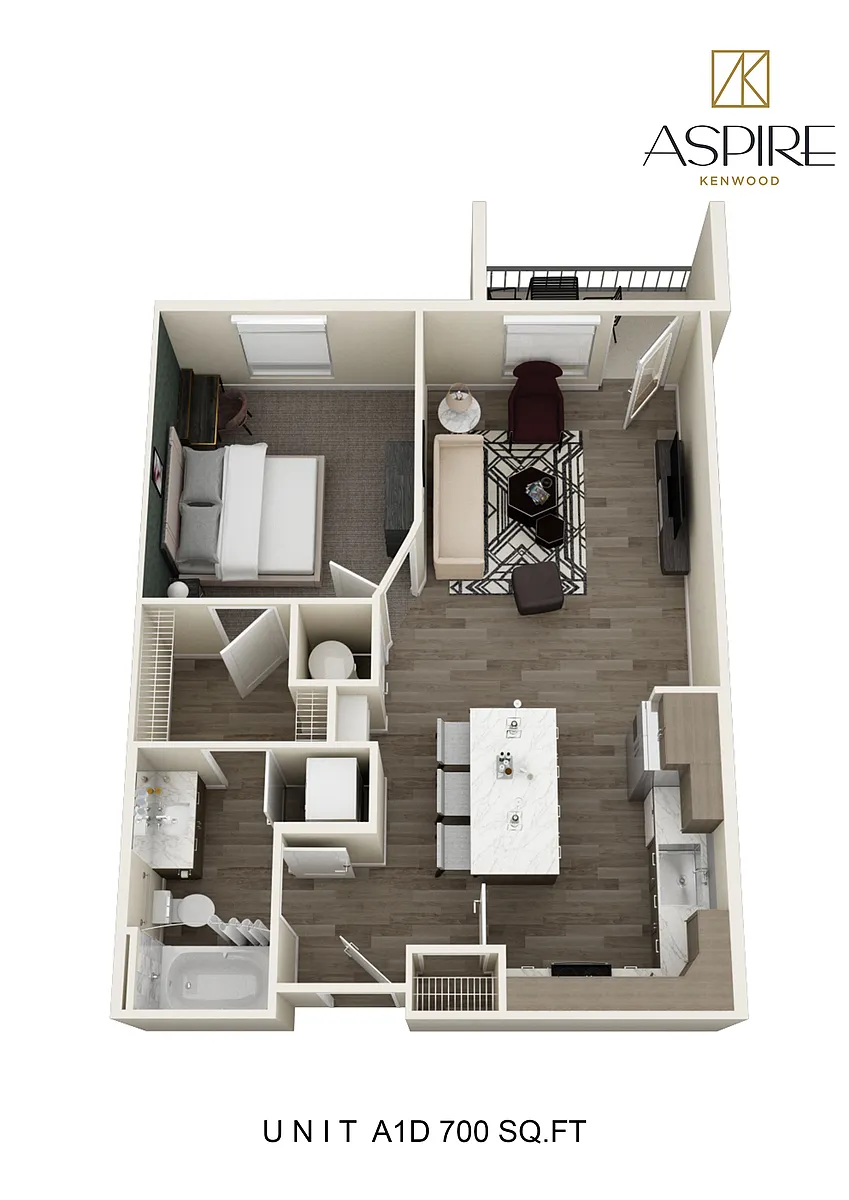 Floor plan One Bedroom