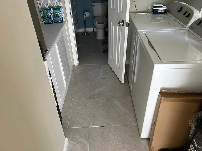 In-unit laundry with washer and dryer.