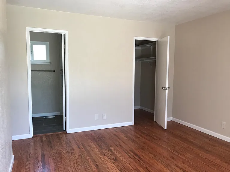 Master bedroom with walk-in closet