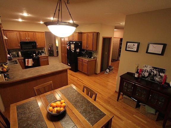 Large kitchen with option of dining room on one side and eat