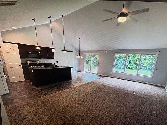 Large living room and picture window .