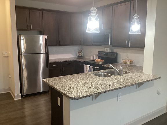 Kitchen with granite counter tops