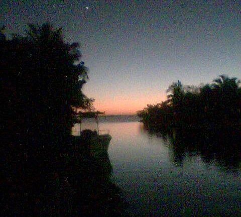 Two houses from open water