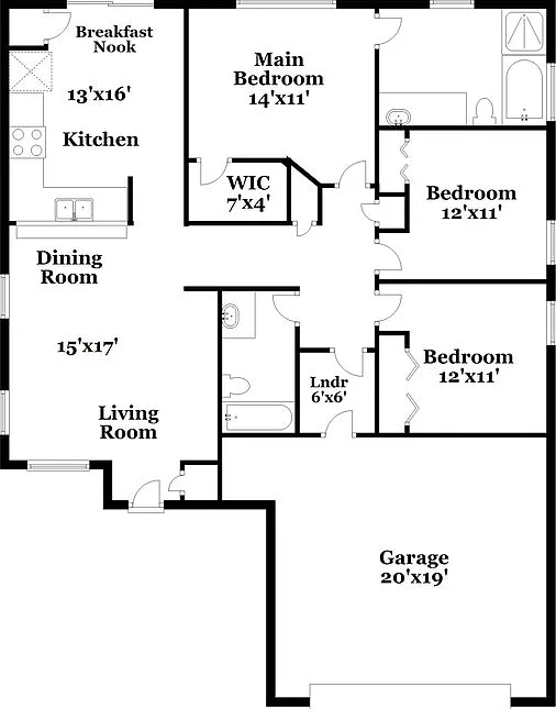 3 bed, 2.0 bath, 1300 sqft, $2,075 — Photo 2
