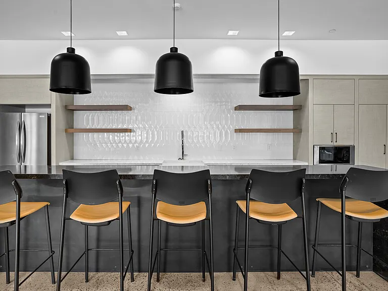 Fully equipped kitchen in clubhouse