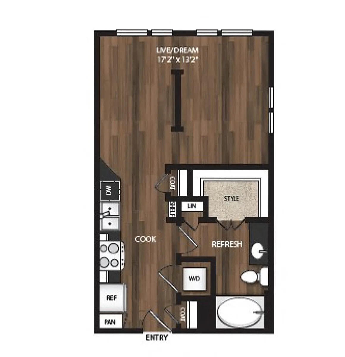 Floor plan Phase II Studio A