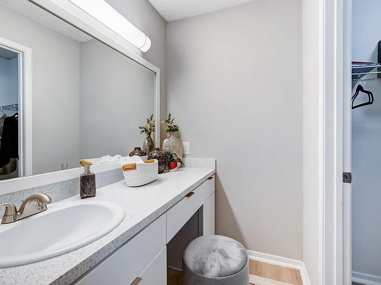 In-Bedroom Vanity and Closet Area