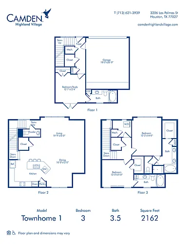 Floor plan Townhome 1