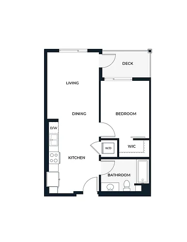 Floor plan One Bedroom A5