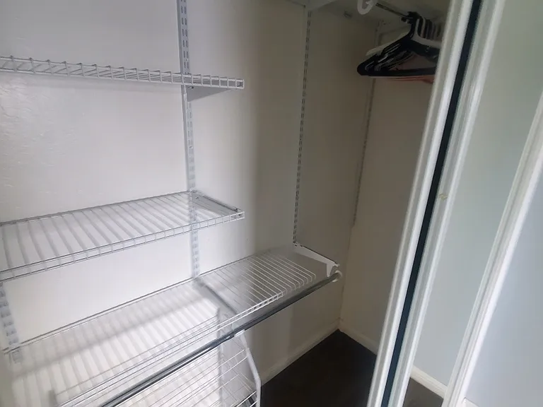 Bedroom closet with organizer