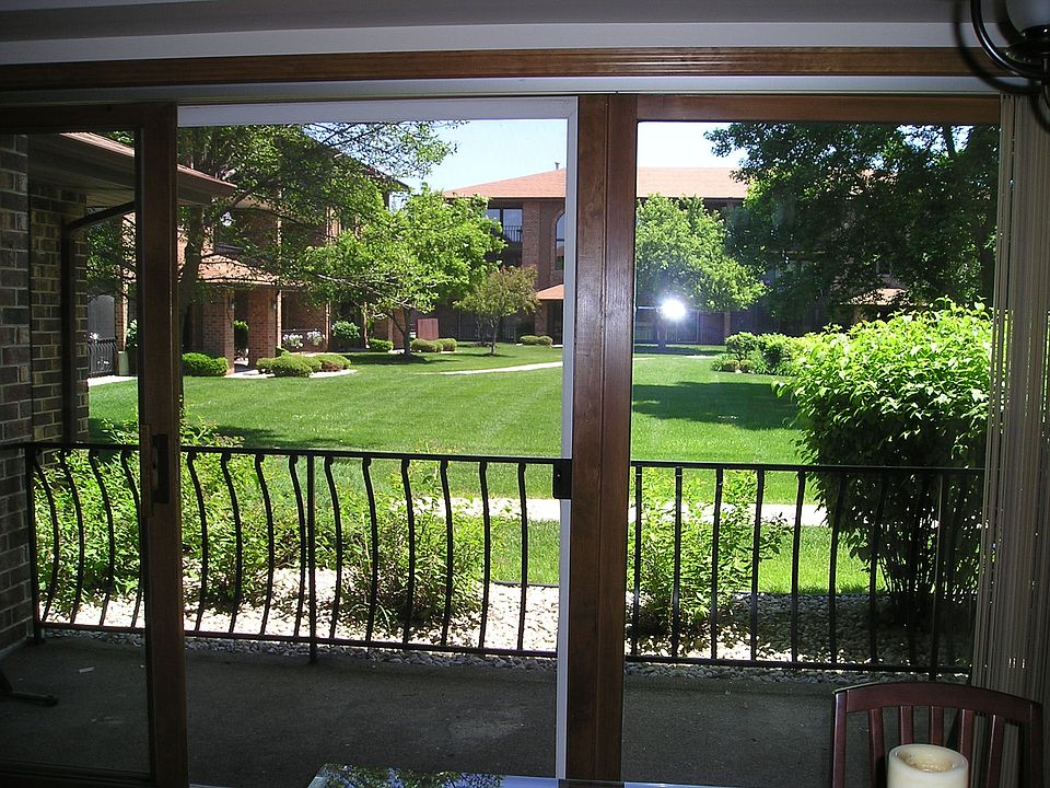 Patio with view of courtyard, beautiful winter, summer, fall