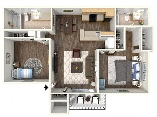 Floor plan 2x2Ac T1