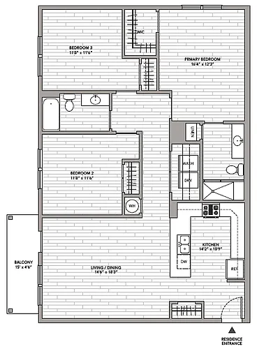 Floor plan 3 Bedroom