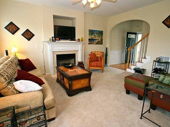 Reverse view from living area to front door