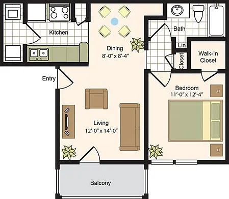 A1 | 1x1 | 625 sq ft A1 | 1x1 | 625 sq ft