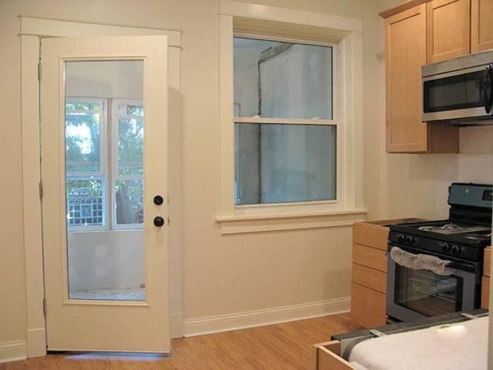 Kitchen back door, enclos