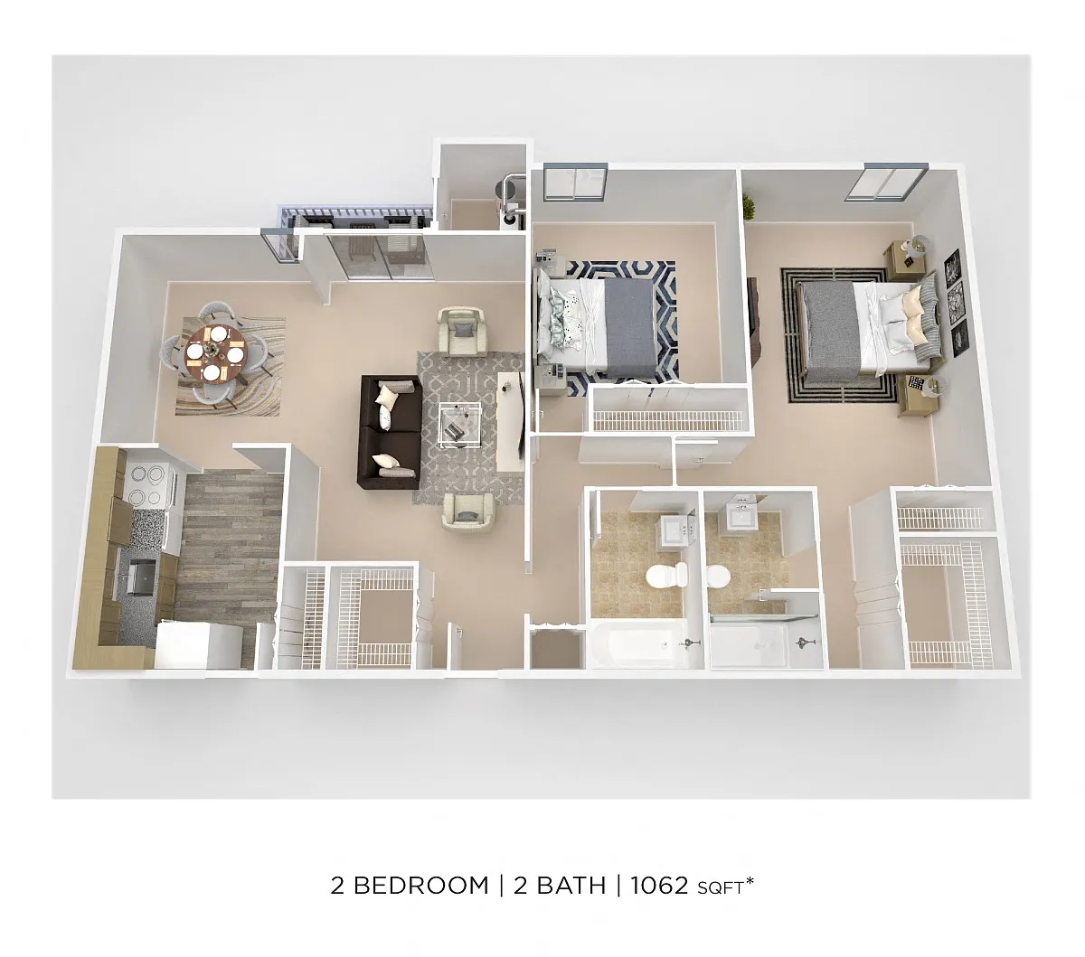 Floor plan 2 BEDROOM LARGE