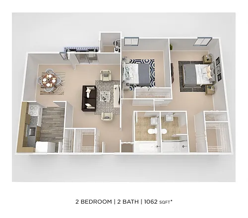 Floor plan 2 Bedroom Large