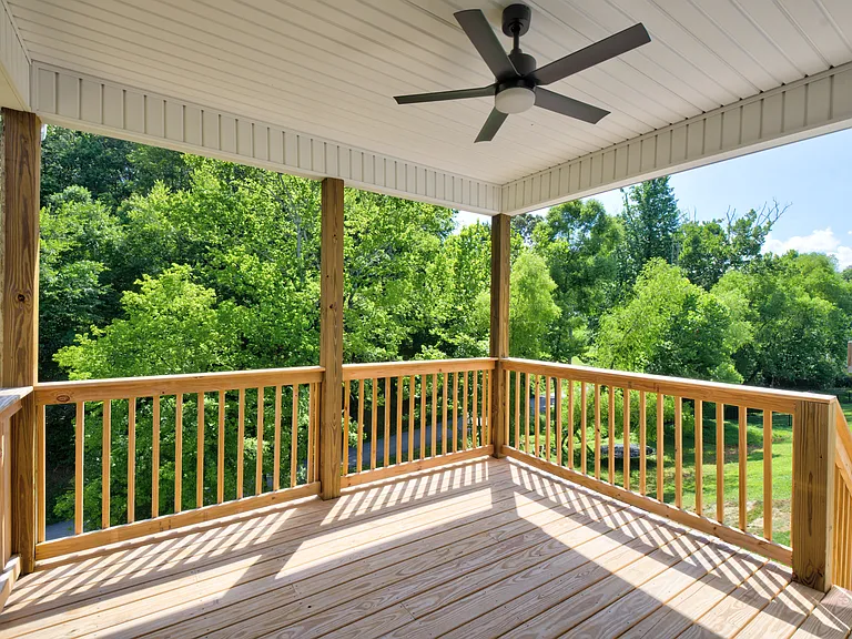 Covered porch off of kitchen