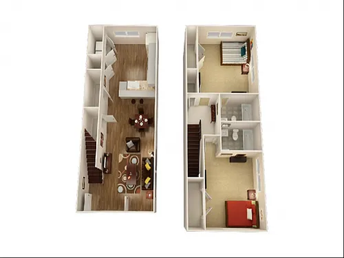 Floor plan Renovated 2 Townhome