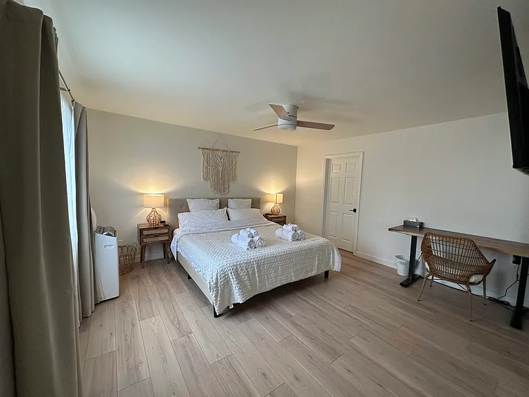 1 of 2 bedrooms, all bedrooms have a ceiling fan