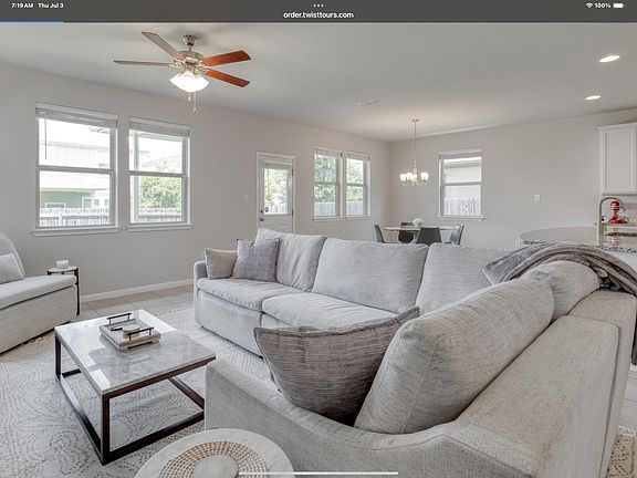 Down stairs open concept family room